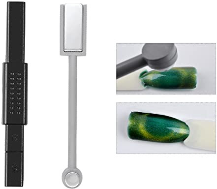 Nagel Magnet, 2 Stück Nail Art Magnet,2 Größen Nagel-Kunst Magnet Stick,Doppelter Magnetstift,3D Katzenauge Effekt Magnet, für Nägel Katzenaugen Nail für 3D Cat Eye Gel Nagellack Maniküre Werkzeug