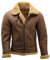 Infinity Leather Braune B3 Shearling Schaffell WWII Bomber Leder Fliegend Aviator Jacke für Herren