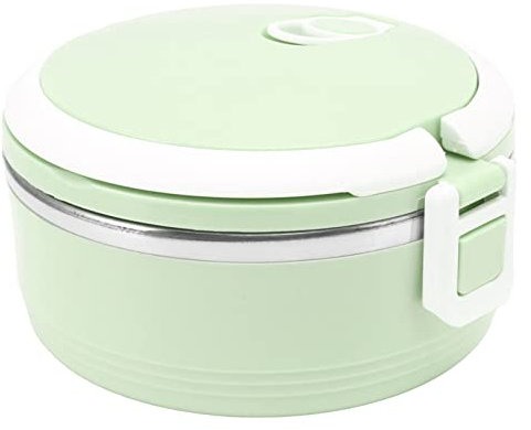 Lunch Box Termico, Portapranzo Isolato Portatile Monostrato Box in Acciaio Inossidabile per Ufficio Scuola Campeggio Luoghi di Lavoro Picnic Asili Casa (Verde)