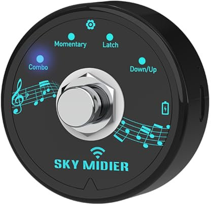 Amagogo MIDI Foot Controller Pedal, wiederaufladbar, Effektpedale Multi Effects Keyboards Synthesizer