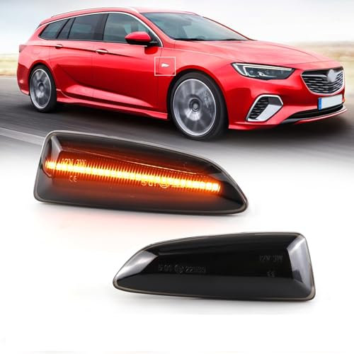 Smoked Lens Amber LED Side Marker Lights for Opel Astra Crossland Grandland Insignia Zafira Buick Regal Front Fender Indicator Blinker Lamps