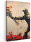 MuchoWow© Wandbilder Klein 20x30 cm Mini Wohnzimmer Wanddeko Schlafzimmer Zimmerdeko Wandgemälde Zimmer Deko auf Wand Dekoration Wall Art Street art - Mann - Blumen - Rot - Graffiti - Banksy