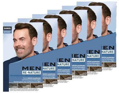 Men Perfect Re-Nature Männer Dunkelbraun bis Schwarz (6x 145 ml), Re-Pigmentierungs-Creme, stellt ohne Haare färben die Naturhaarfarbe wieder her und kaschiert schonend graue Haare