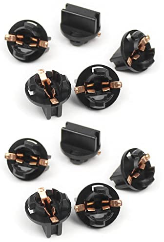 Diarypiece T10-Sockel Auto Steckdose Drehverschluss W5W Leselampe Instrumententafel Cluster Stecker Glühbirne Klimaanlage Knopf 10 X Lampensockel Für Muscheln LED Schirm Bauernhaus USB Und