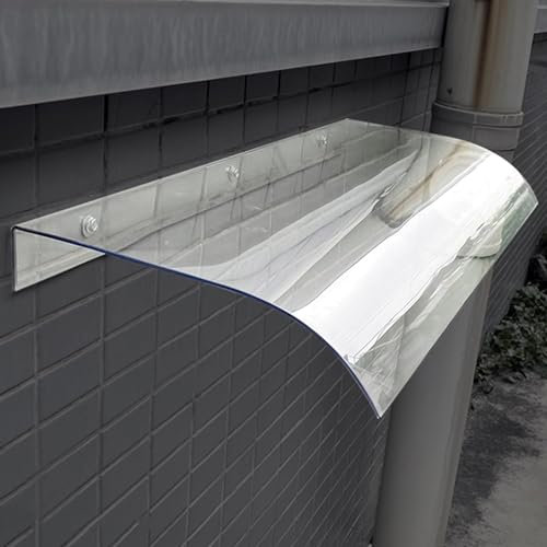 Metall Einstiegstür-Markisen, Regen- und Schneeschutz, Fenstermarkise mit Aluminium Unterstützung, Eingangstür aus Polycarbonat Außen, Vordach, Terrasse, Veranda, Garage, Balkon