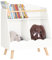 SoBuy Kinderregal mit 3 Fächern Bücherregal Aufbewahrungsregal für Kinder Montessori Regal weiß BHT ca. 61x71x35cm KMB100-K-W