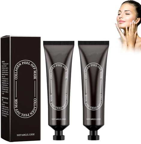 Confezione da 2 Maschere viso Peel off al Collagene Reverse Volume, Maschera viso peel off Avvolgente Notturna al Collagene Idrolizzato, Maschera Peel off al Collagene, Supplemento Profondo