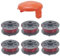 COEWUR 6 Pezzi Bobina a Filo per Tagliabordi Rocchetto Filo Tagliabordi Ø1,6mm Bobina Ricambio Decespugliatore per Turbo Trimmer SmallCut (ltem No. 2401) String Trimmer (con 1 Tappi)