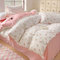 Nyescasa Housse de Couette Fleurs Rose 240x260 Rose et Blanc Fleurie Floral Réversible Parure de lit Adulte 2 Personnes en Microfibre Housse Couette avec Fermeture Éclair et 2 Taies d'oreiller 65x65cm