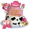 Xsstarmi 3D Cowgirl Happy Birthday Cake Topper Spotted Balloons Cowboy Hat Boots Cake Pick Decoration for Cowgirl Theme Baby Shower Happy Birthday Party Cake Decorations