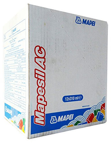 Mapesil AC Dichtmasse, aus Silikon, schimmelresistent, 12 Stück, beige