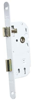Bricard 2677 Serrure à encastrer axe 40 mm pour Porte de Chambre à Clé. coloris Blanc