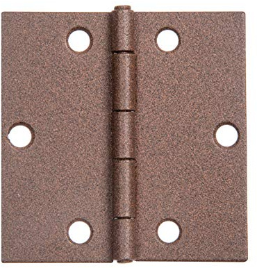 Alberts 301187 DURAVIS® Scharnier | quadratisch | rostbraun duplexbeschichtet | Größe 60 x 60 x 1 mm