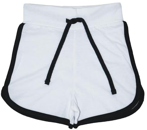 A2Z 4 Kids Girls Shorts 100% Cotton Dance Sports Trendy Fashion Summer Hot Short - Girls Shorts 426 White 11-12