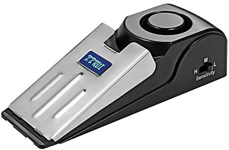 ZZRUI Door Stop Alarm with 120dB Siren, Portable Wedge Door Stopper Security Alarm for Travel, Home, Apartment, Hotel, Entry Alert & Self Defense Device – 1 Pack