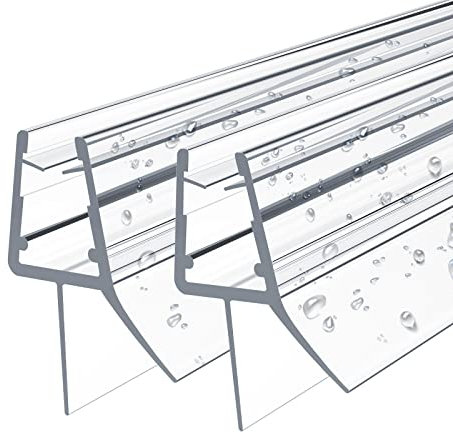 EMKE Ersatzdichtung Wasserabweiser Duschdichtung Schwallschutz Duschkabine Bad 7-8mm Glas 1000mm, 2 Stück