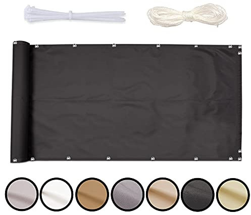 MEEYI Sichtschutz Balkon Sichtschutz 90x700cm Seitenmarkise Schattentuch Camping Stoff Picknickmatte Balcony Cover Sichtschutz Garten Balcony Privacy Screen Sichtschutz FüR Terrasse