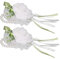 MOUMOUTEN Handgelenk Blumen, Perlen Armbänder,Brautjungfern Armband Brautjungfer Handgelenk Corsage Blume Braut Mädchen Hand Blume für Prom Party Hochzeitsanzug (White)