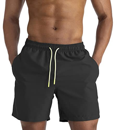 EDOTON Costumi da Bagno Uomo, Leggeri ad Asciugatura Rapida Costume Piscina Uomo Lungo Impermeabili Costume Uomo Mare con Cintura Regolabile e Tasche/Nuoto/Surf/Casual