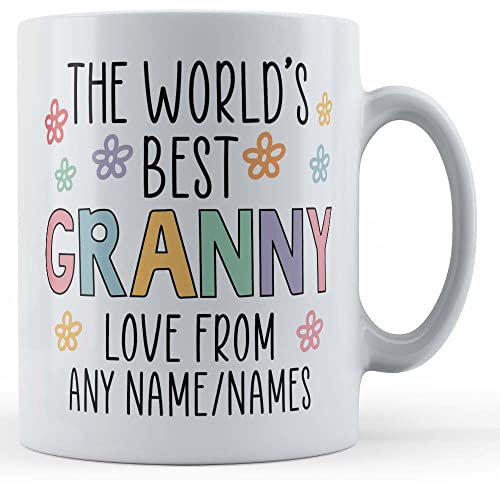 Father Fox - Personalised Worlds Best Granny - Gift Mug, Ceramic, 11fl.oz.