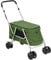 vidaXL Hundewagen Faltbar Grün 100x49x96cm Leinenstoff Hundebuggy Hundetrolley