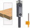 Sinoprotools Wendeplatten Bündigfräser,8mm Schaft Bündiger Fräser Schnittlänge 40mm,mit Austauschbare Hartmetall(HW),mit Kugellager am Oben,for Holzbearbeitung Bündig Trimmen.（S=8,Ф=19,I=40)