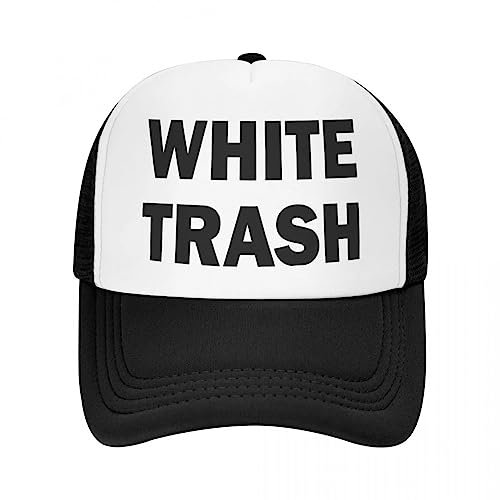 Baseballmütze Hiphop Sonnenhut Cool White Trash Redneck Lustiges Ghetto USA Trucker Hut Frauen Männer Verstellbare Baseballkappe für Erwachsene Hip Hop Snapback Caps Snapback Geburtstagsgeschenke