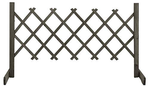 Homgoday Clôture en Treillis Bois Massif Extensible 120 cm, Panneau Jardin Déco