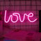 Aslanka Panneau lumineux néon LED Love pour fournitures de fête, accessoire de décoration de chambre de fille, décoration de table (amour rose)