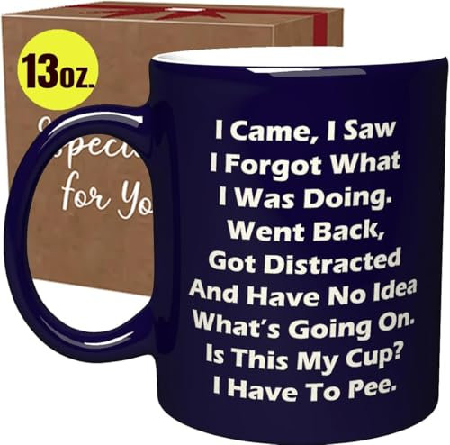 NM NEXTMUG Keramiktasse mit Gravur I Came, I Saw, I Forgot What I Was Doing... – Lustige Tasse für den Ruhestand, sarkastische Senioren, Senioren, Ältere Menschen, Kaffee, Teetasse