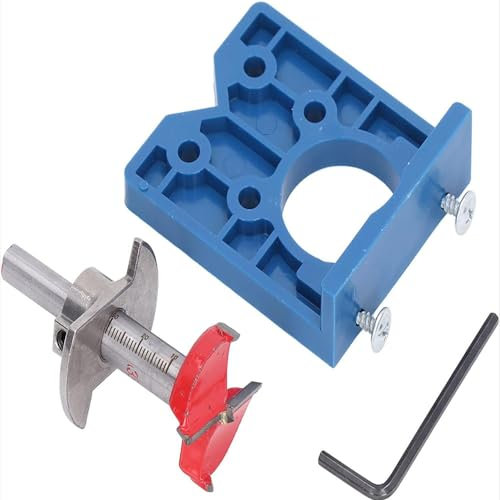 Fongmore 35mm Modelo de Posicionador de Orificio de Gabinete de Puerta Ajustable - Broca Forstner, Bisagra, Carril Guía, Abridor - Kit de Abrazadera