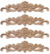 KSJEHW 4 Pièces Moulure Decorative Boisapplique de Sculpture sur Bois Sculpture Bois Decoration DéCalcomanies en Bois Massif Bois sculpté Onlay Applique Sculpture sur Bois Coin décalcomanie(20x5cm)