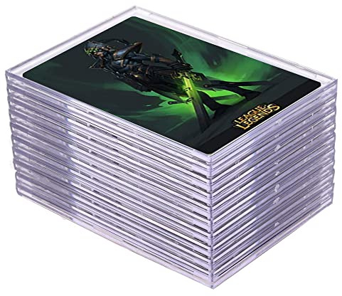 JARAGAR Toploader Hart-Acryl-karten Hüllen, Top Loader, Sammelkartenhalter, Karten Hüllen, Halter für Baseball, Karten, Sportkarten, Sammelkarten, Kartenspiel,10 Stück