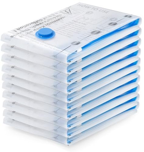 BoxLegend Vacuum Storage Bags Vacuum Bags - 10 Medium 70x50cm Double Zip Seal Reusable Airtight Bags Vacuum Pack Storage Bags for Duvets, Bedding, Pillow, Clothes, Quilt, Sweater, Comforter, Suitcase