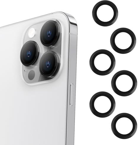 6 Pièces Protection Caméra Objectif pour iPhone 15 16 Pro /15 16 Pro Max, Protecteur pour Lentille Individuel, Verre Trempé 9H Ultra HD Anti Rayures, Protege Camera compatible iPhone 14 Pro/Pro Max
