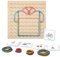 Geo Boards, Elastic Board, Educational Geoboard Toy - Wooden Mathematical Geographic Chart, Educational Graphics Toys with 50 Patterned Cards and 80 Elastic Bands