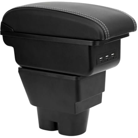 OYHCM Accoudoir Pour Peugeot 207 Accoudoirs 207CC Compartiment de Rangement Central Console mit USB Ports