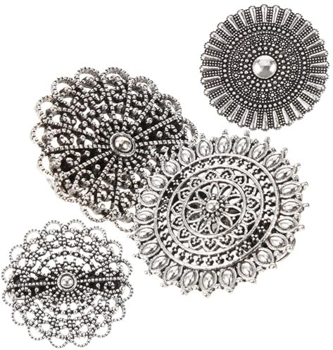 TINEASUR 4 Pièces épingle à vêtements broche de robe de mariée Broche de vêtements broche pour femme broches de mode écharpe soie echarpe en soie broche décorative broche de chapeau alliage
