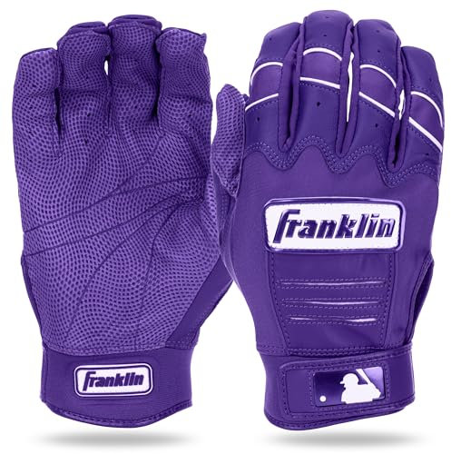 Franklin Sport MLB Schlaghandschuhe – CFX Pro Schlaghandschuhe für Erwachsene + Jugendliche – Baseball + Softball-Ausrüstung – Lila Highlight – Jugend Größe M