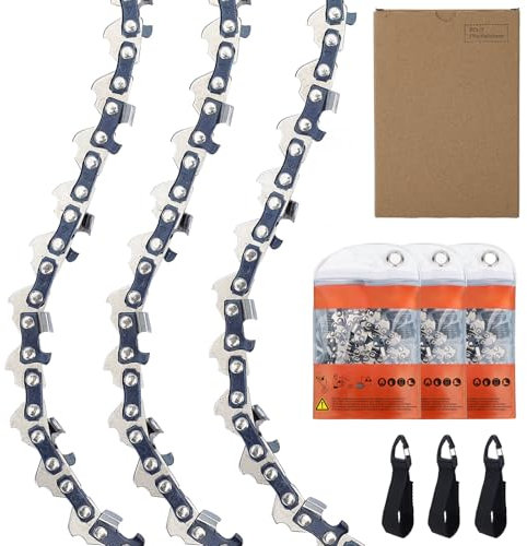 Qiaomiao 3-Pack Sägeketten für 12 Zoll (30 cm) Schwert, 1/4 1,1 mm 64 Treibglieder ketten Kompatibel mit Stihl 36700000064