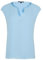 comma Blusenshirt mit Satinblende hellblau 38