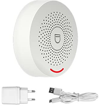 Kit Alarma Casa, WIFI Sistema de seguridad de alarma inteligente con sensor de puertas Smart Life & Tuya App Control Compatible(150W)