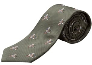 Rydale Men's Shooting Tie Smart Labrador or Duck Print Country Ties Necktie Hunting Suit