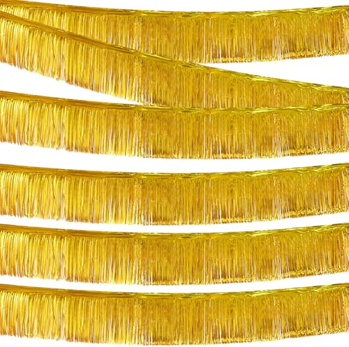 Metallic Girlande Silber, 18m Partydeko für Hochzeit, Geburtstag,Gold | Karneval | Glitzer Hängedekoration