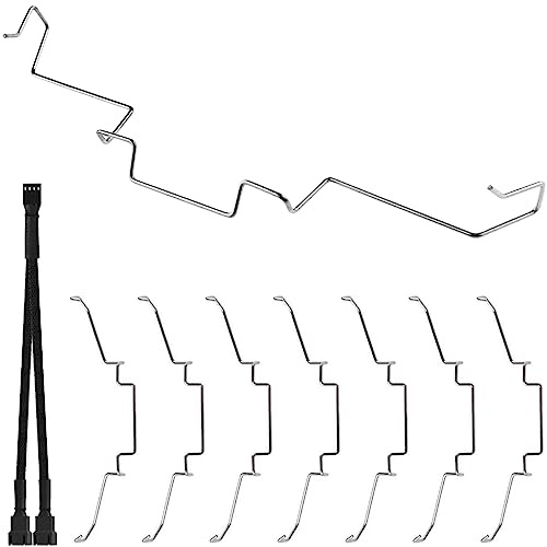 HAAMNING7 Fan Buckle CPU Radiator Cooling Clip PC Fan Hook 12cm Wire Buckle Upper Hook Type Fixing Clip Bracket for Computer Mainboard Fan Heatsink, Elastic Steel Metal, 8 Pcs