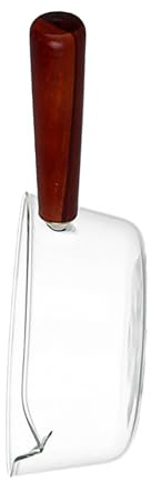 CORHAD Pentola di Vetro Borosilicato Trasparente da 400ml Manico in Legno, Casseruola Multifunzione per Latte e Caffè, per Cucina Quotidiana