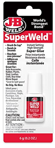 JB Weld 33106CAN SuperWeld 6g Superglue Brush On Cap - 6g, Clear