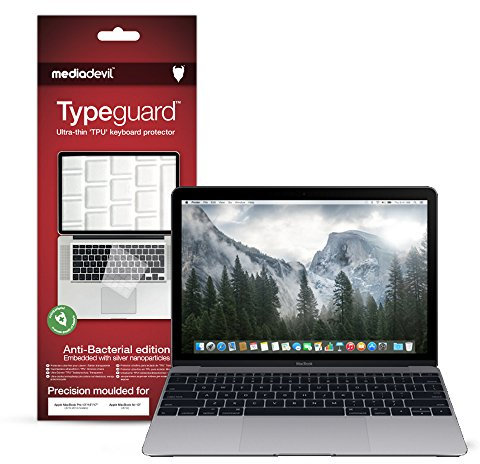 MediaDevil Ultra-Thin Keyboard Cover for MacBook Pro 13 & 15 (2016-2019, without Touch Bar) (UK/EU Key Layout) - Typeguard Anti-Bacterial Edition