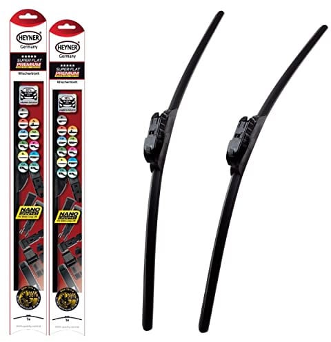 Fits Volvo S40 Models 2005 To 2012 Heyner Germany Super Flat Wiper Blades Front Replacement Set 2620 HSF2620TL