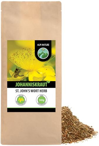 Alpi Nature Hierba de San Juan 500g, Hipérico Seco, Té de Hipérico, Té de Hojas Sueltas